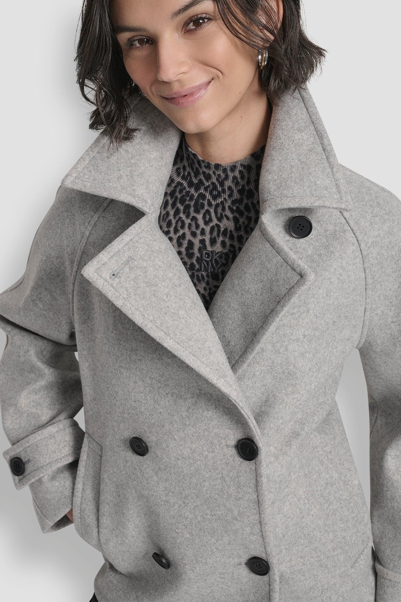 SHORT FAUX WOOL JACKET Product Image