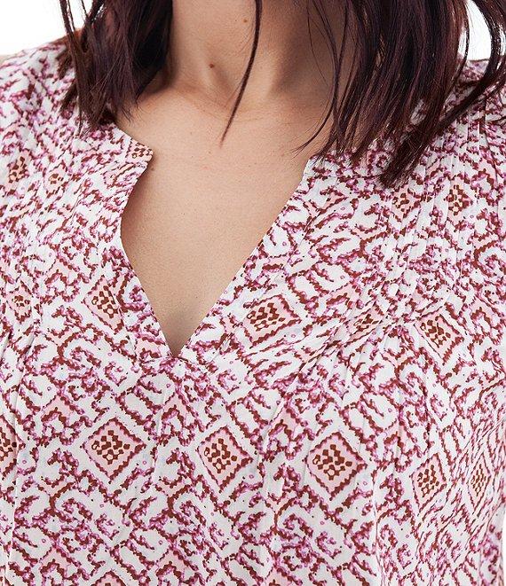 Aventura Portofino Printed Split Neckline Sleeveless Tank Product Image