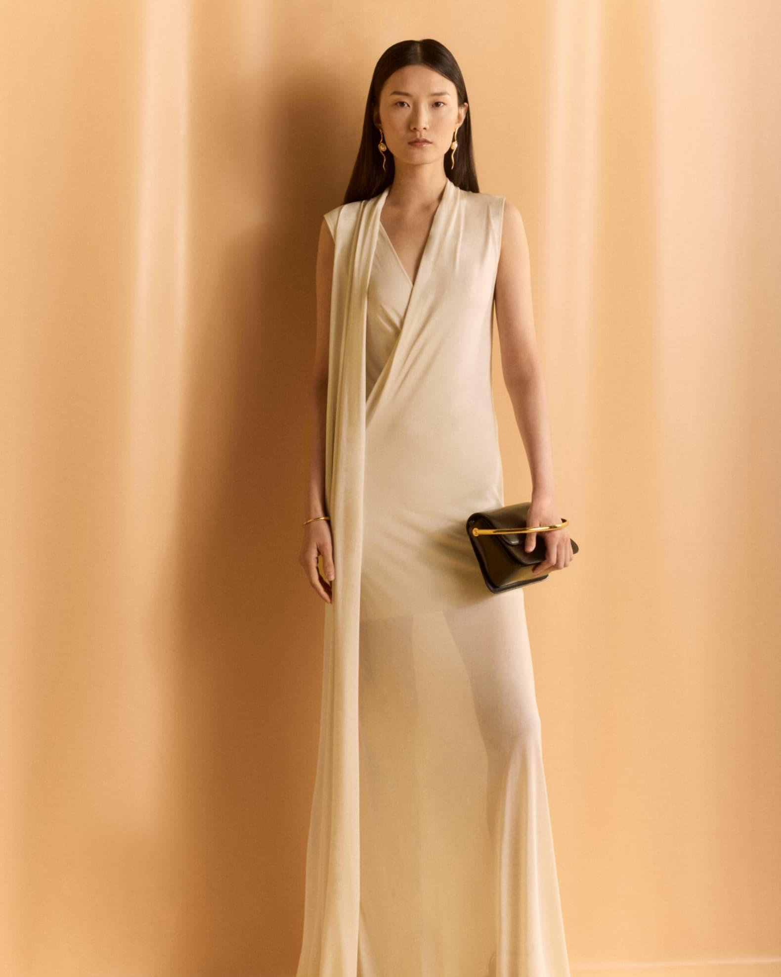 Overlapped Scarf Dress Product Image