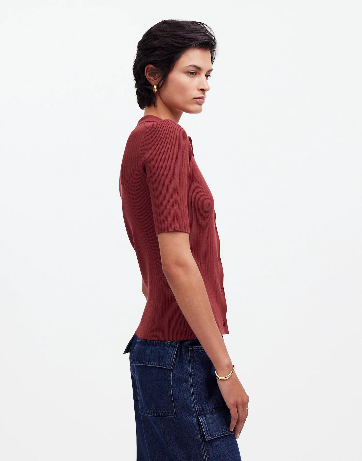 The Signature Knit Sweater Polo Tee Product Image