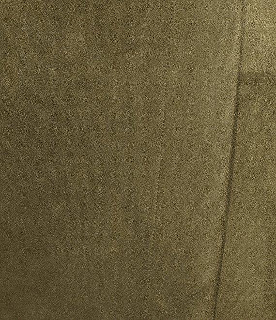 Gibson & Latimer Faux Suede Belted High Rise Wrap Pencil Cargo Midi Skirt Product Image