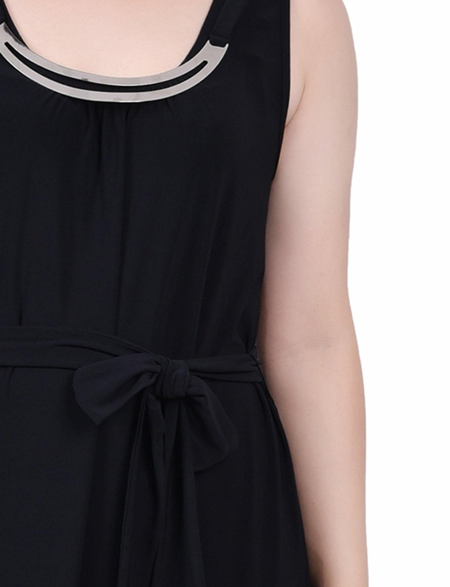 Black Ankle Length Sleeveless Dress - Petite Product Image