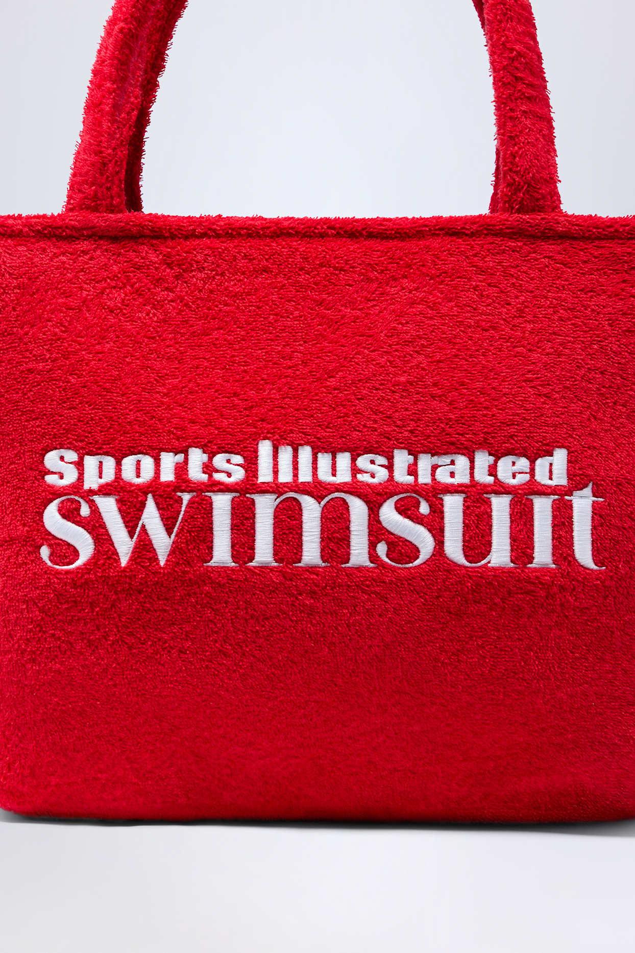 Towelling Tote Bag in Fiery Red Product Image