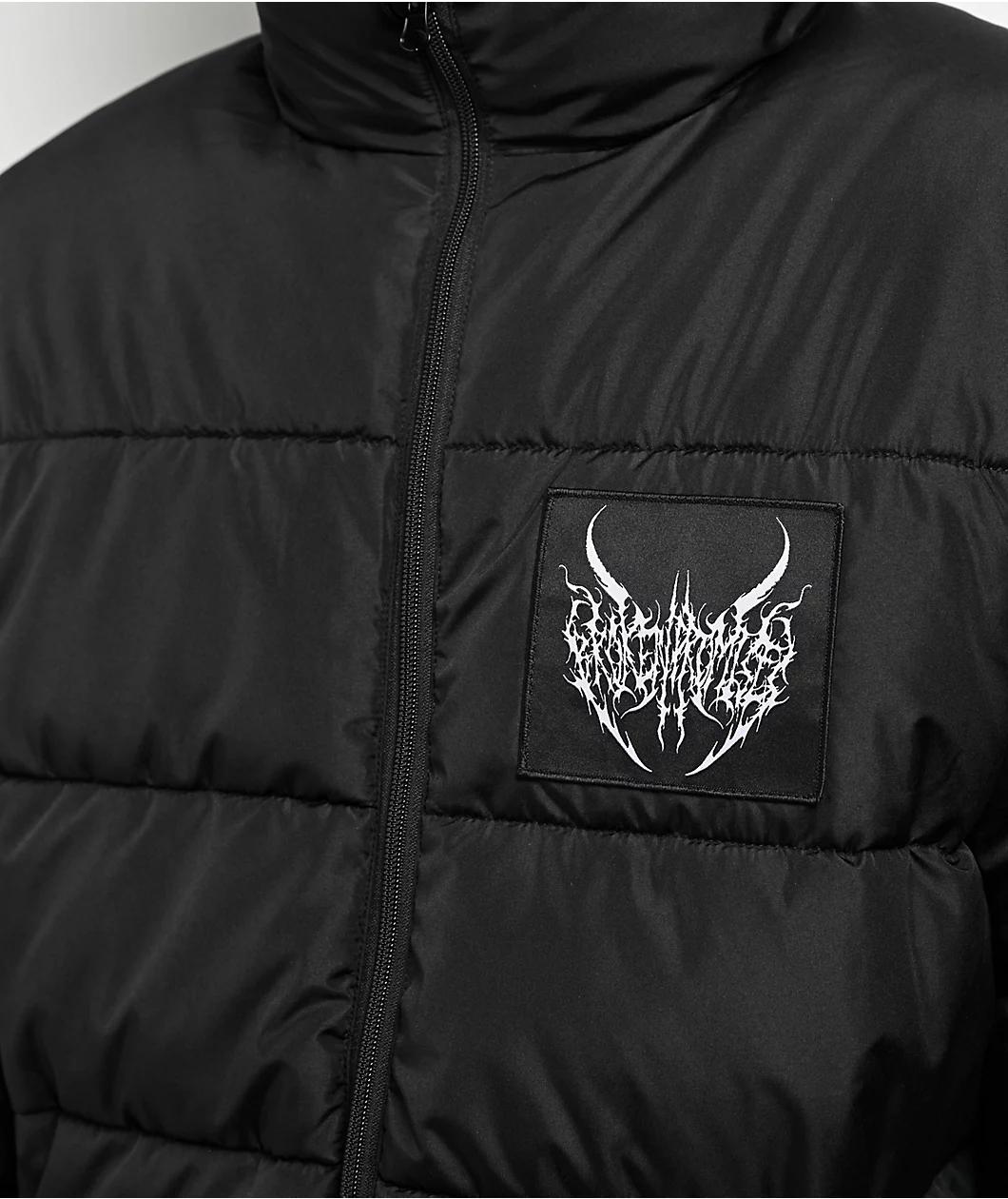Broken Promises Pain Fades Black Puffer Jacket Product Image