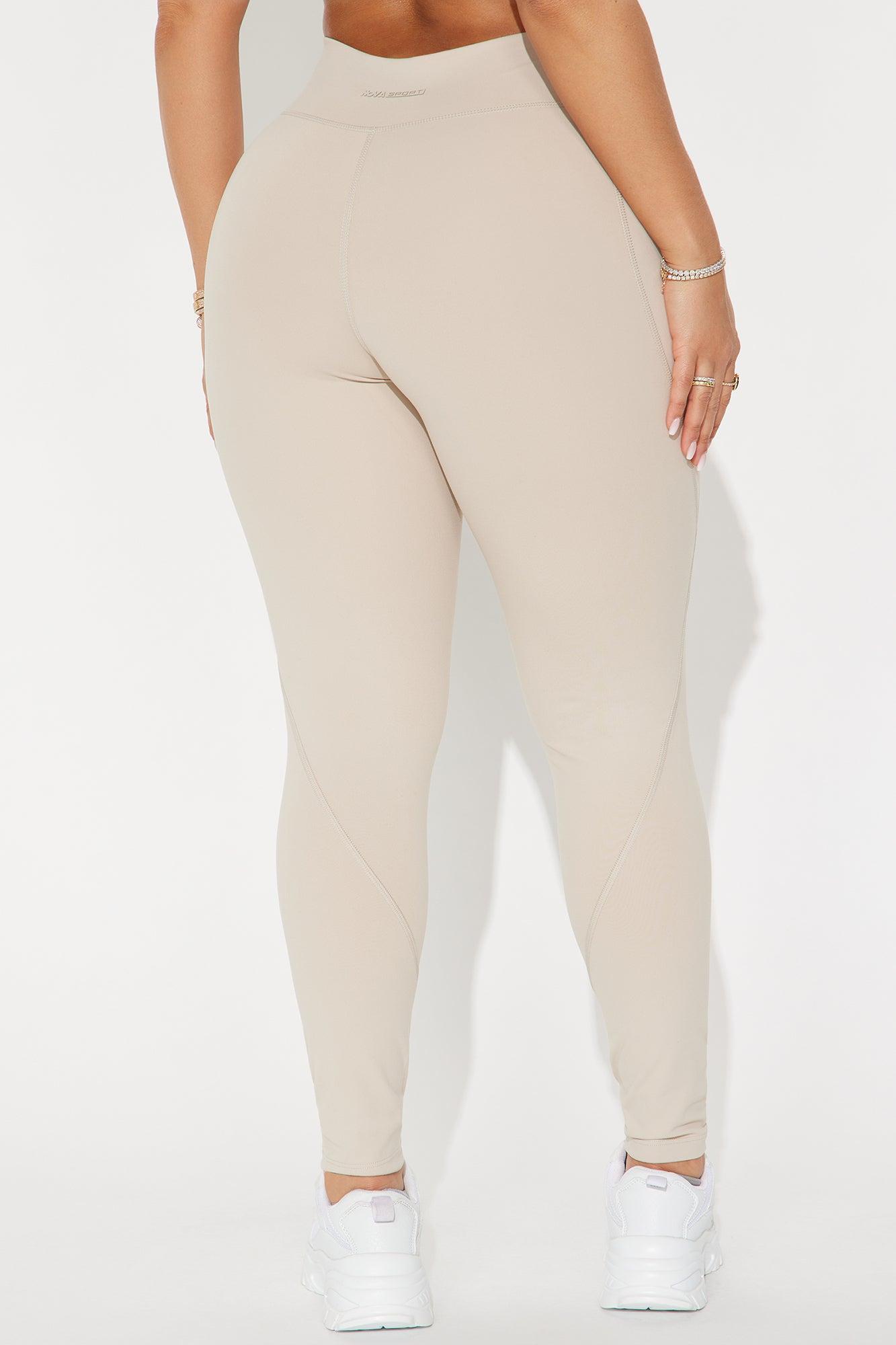 Lean Into It Super Soft Active Legging - Light Taupe Product Image