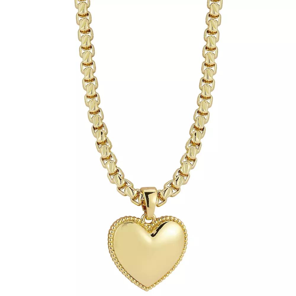 WINX 18k Gold Plated Heart Pendant Necklace, Women's, Size: 20", Gold Tone Product Image