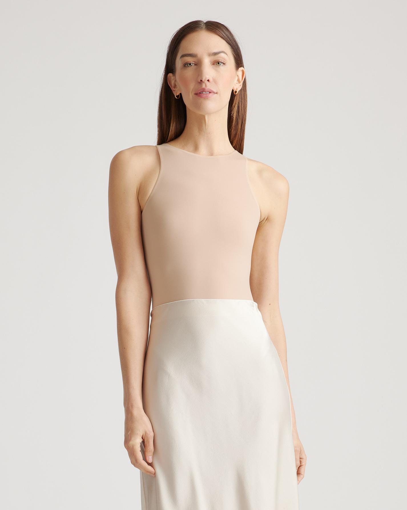 Quince | Women's Second Skin High Neck Bodysuit Nylon/Spandex Product Image