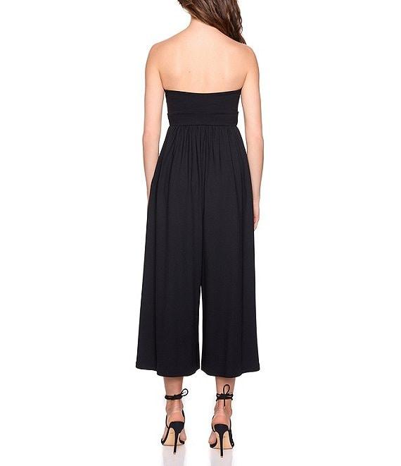 Susana Monaco Tube Strapless Wide Leg Cropped Jumpsuit Product Image