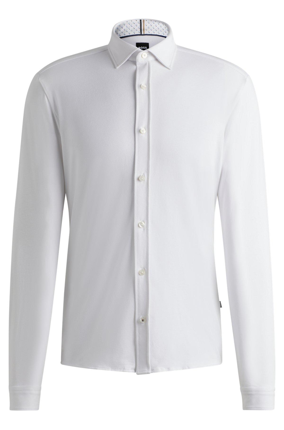 Slim-fit shirt in stretch-cotton jersey Product Image