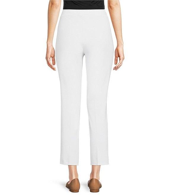 Jude Connally Lucia Ponte Knit Elastic Waistband Straight Pull-On Ankle Pants Product Image