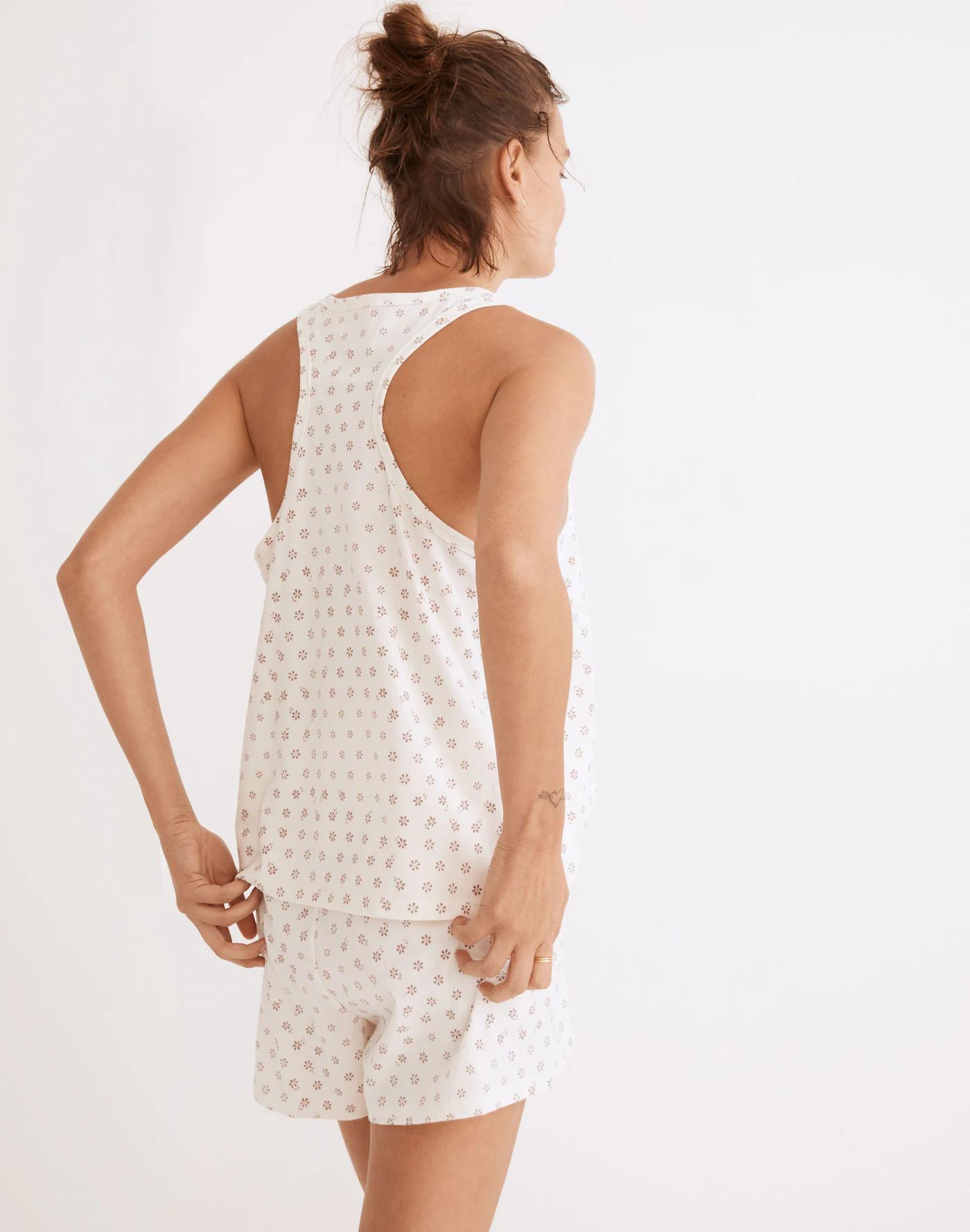 Raw-Edge Pajama Tank in Bandana Flower Product Image