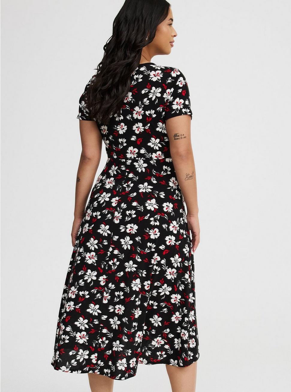 Midi Surplice Tie-Sleeve Dress Product Image