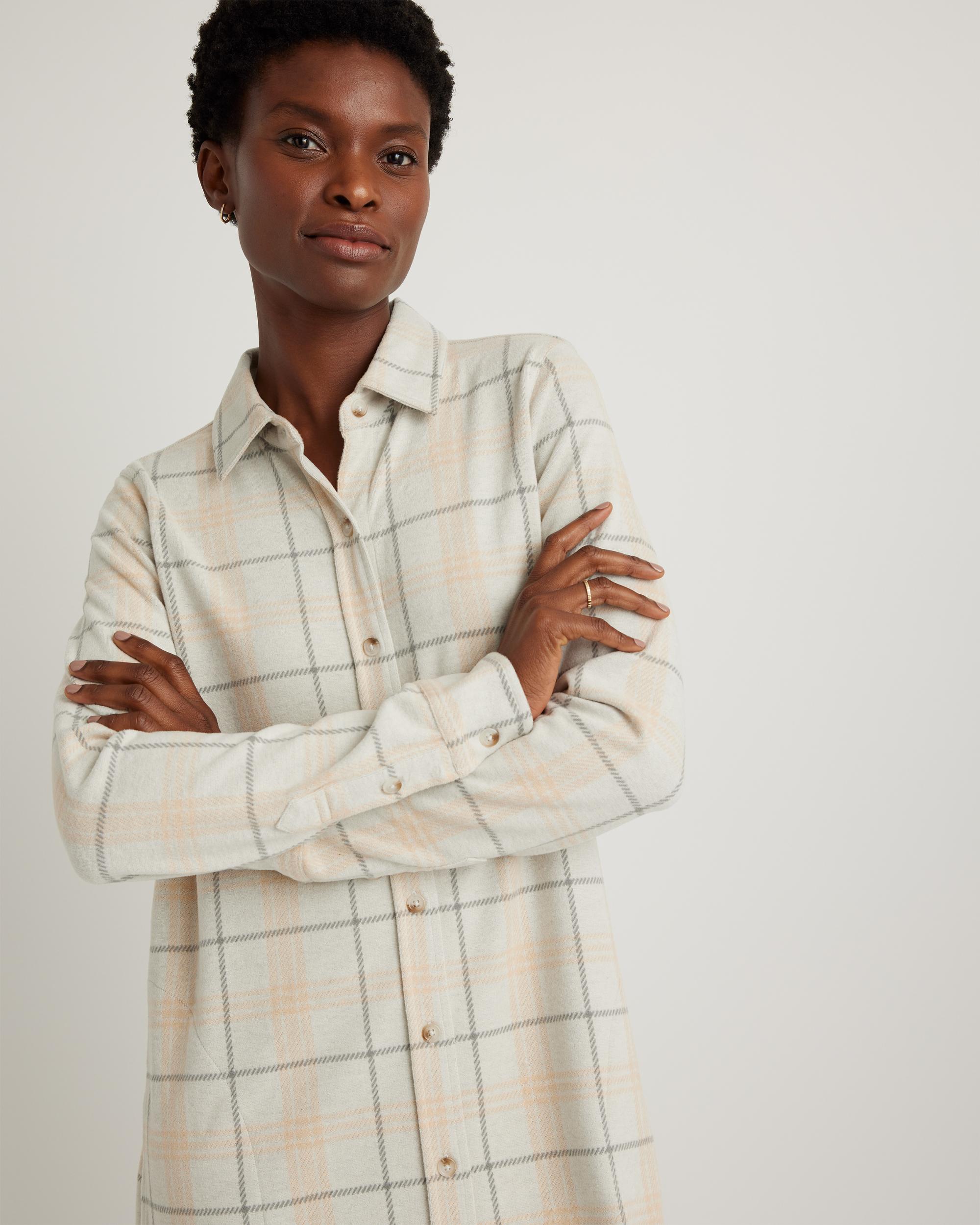 Quince | Women's Stretch Sweater Fleece Shirt Dress Size XL, Recycled Polyester Product Image