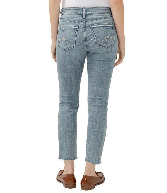 Silver Jeans Co. Suki Mid Rise Curvy Fit Straight Leg Cropped Jeans Product Image
