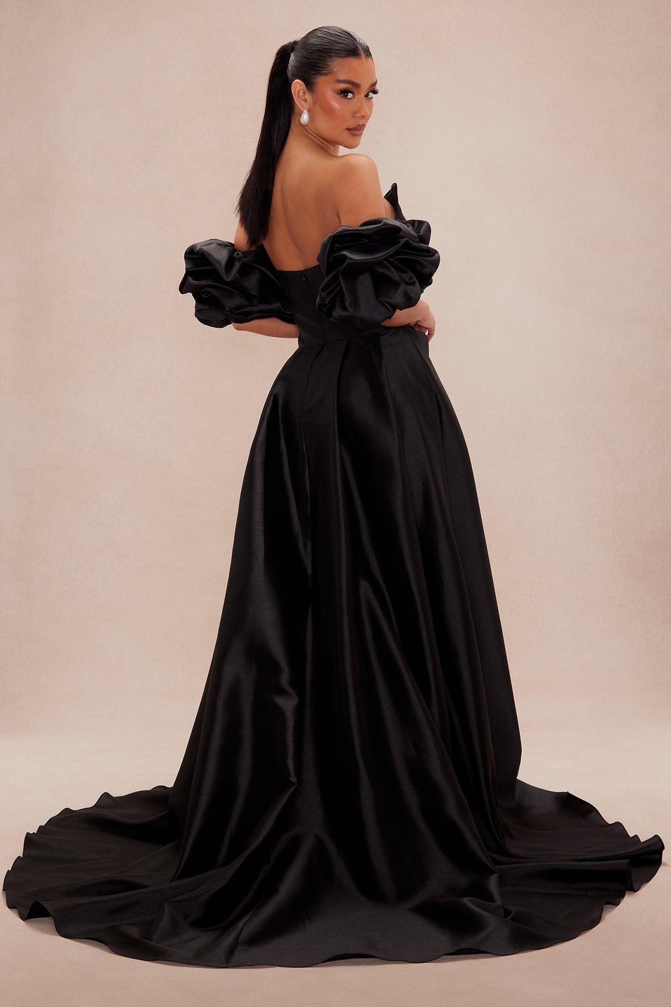 Lovers Lane Taffeta Gown - Black Product Image