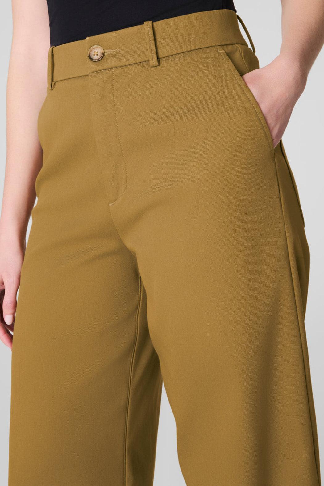 Stretch Twill Wide Leg Pant- Flax Product Image