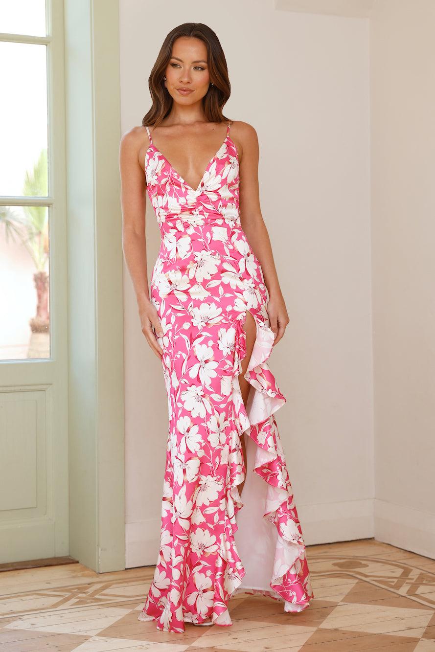 Fantasy Imagination Maxi Dress Pink Product Image