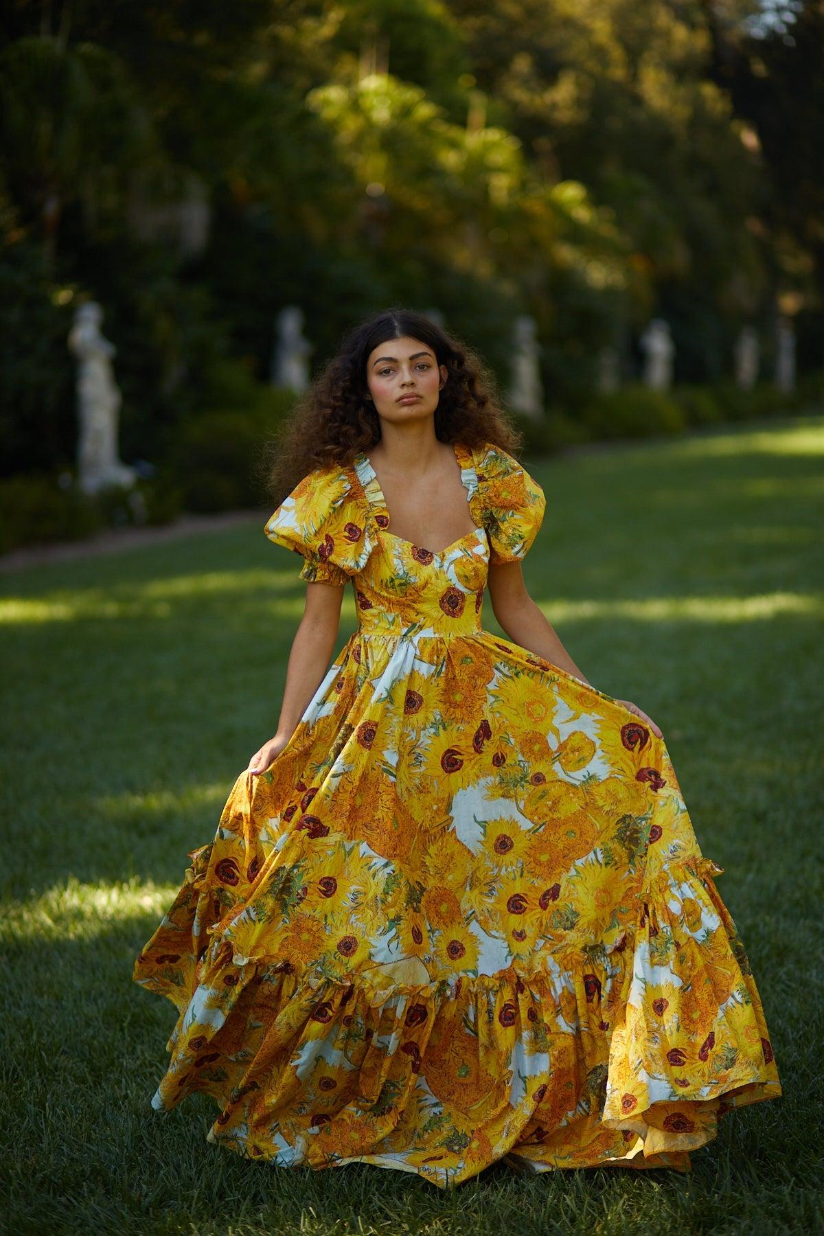 Sunflowers Cotton Ritz Gown Product Image