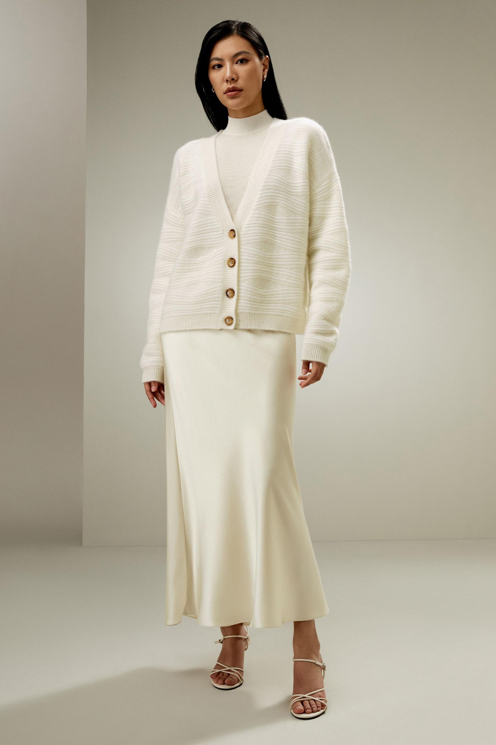 Water Ripple Cashmere Cardigan Product Image