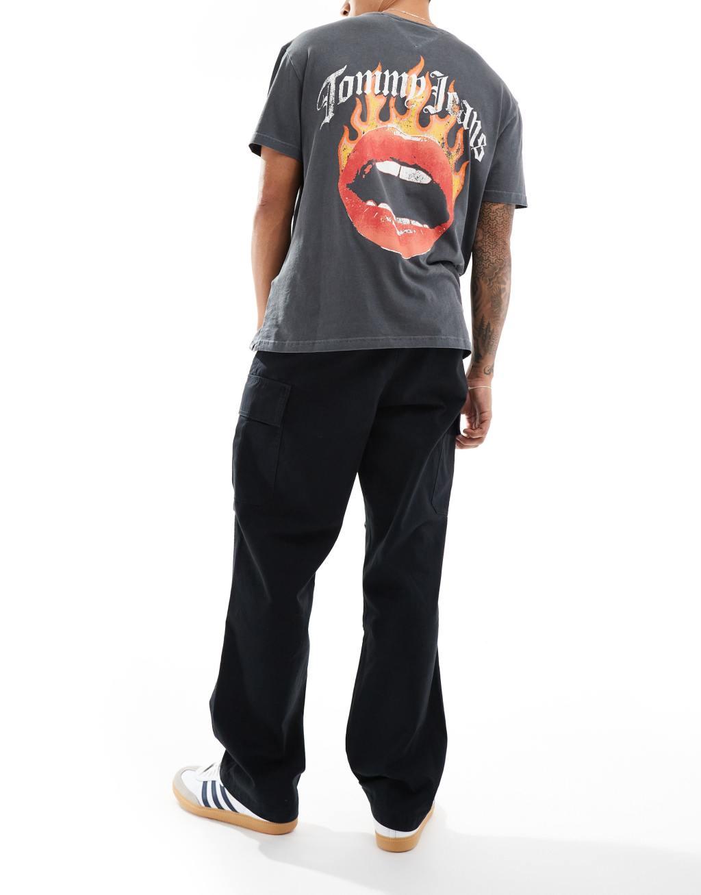 ASOS DESIGN baggy cargo pants in black Product Image