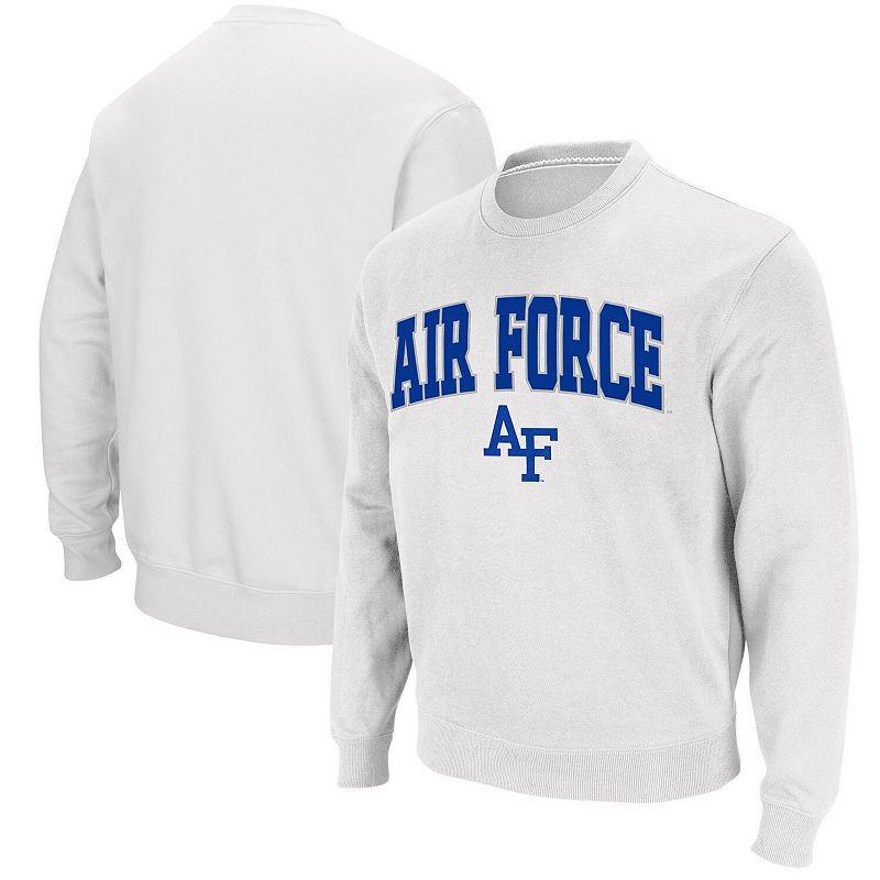 Men's Colosseum White Air Force Falcons Arch & Logo Sweatshirt, Size: Large, Afa White Product Image