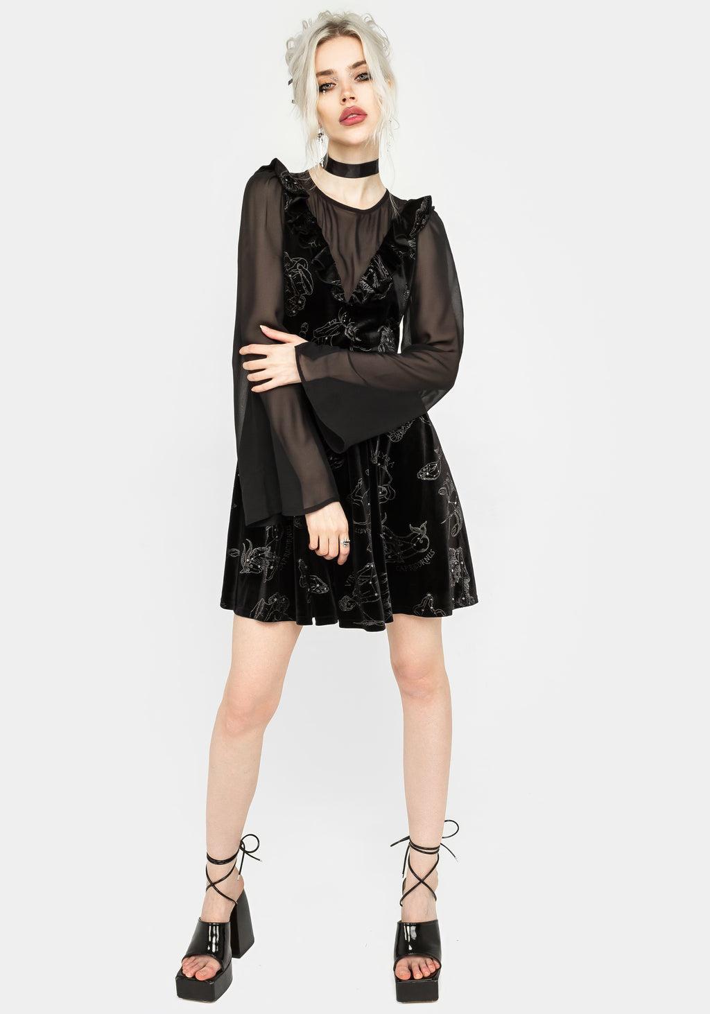 Zodiac Foil Print Mini Dress Product Image