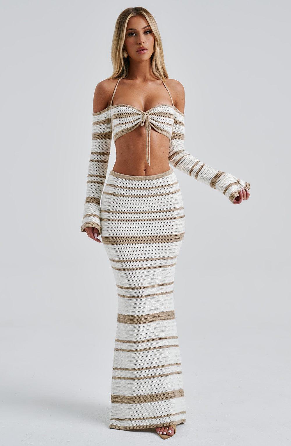 Georgia Top - Beige/White Product Image