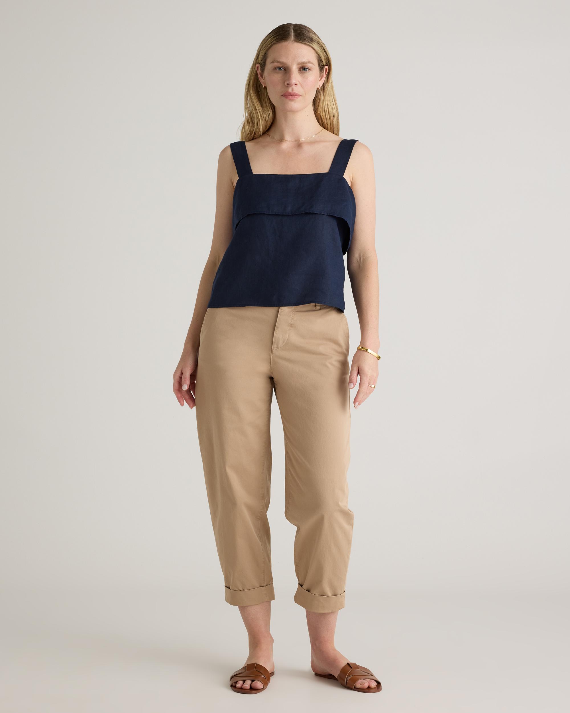 Quince | Women's 100% European Linen Square Neck Tank Top Size XS Product Image