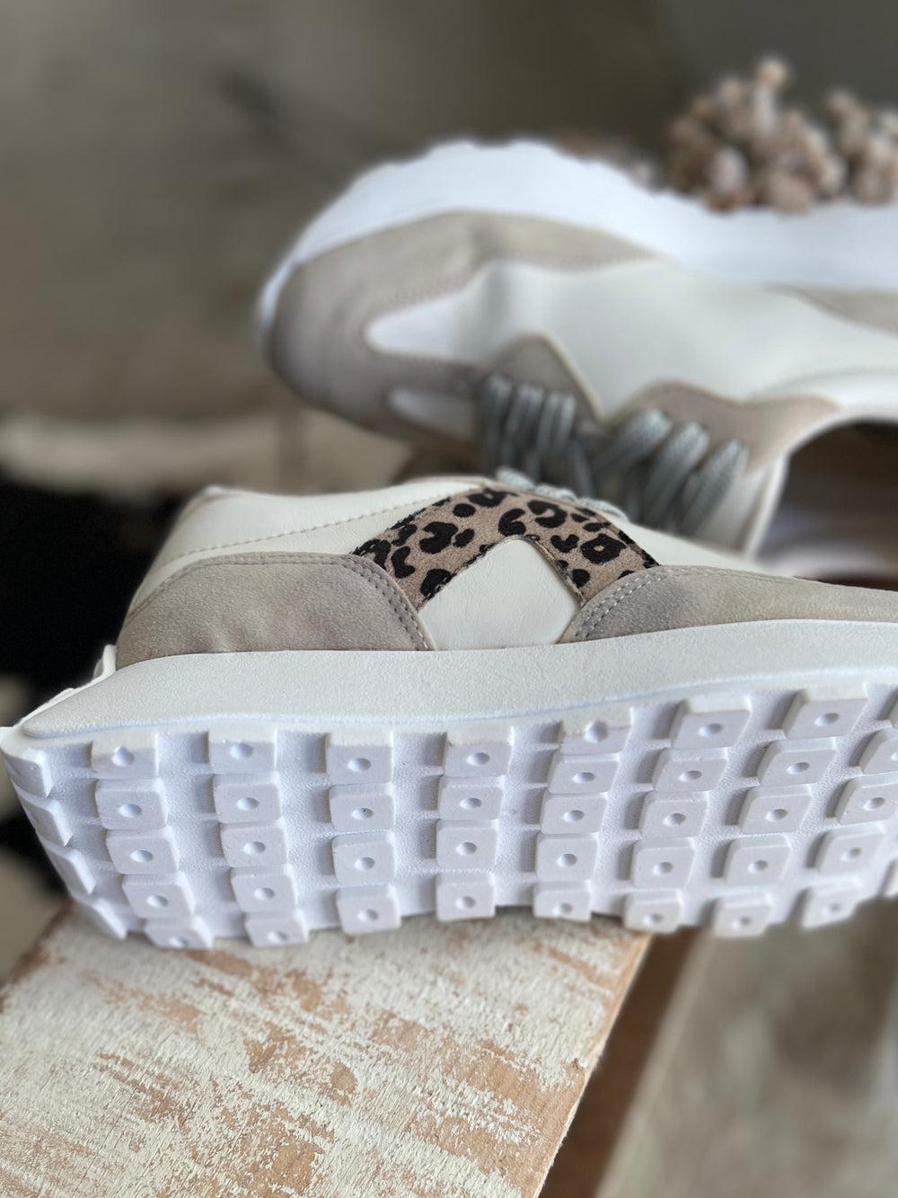 Smith Tan Leopard Sneakers Product Image
