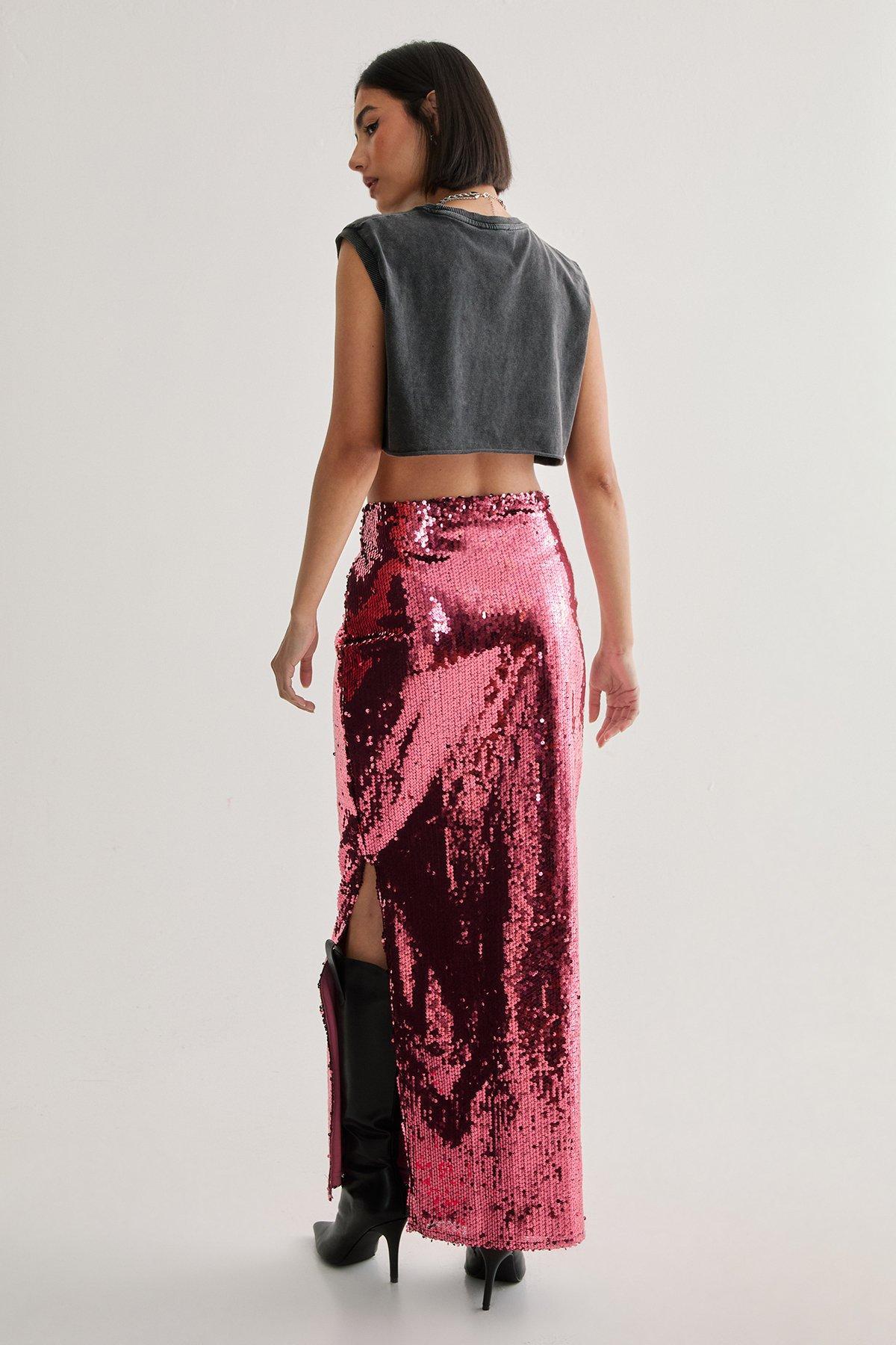 Sequin Maxi Skirt Product Image