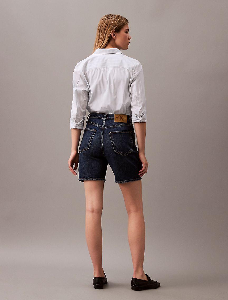 High Rise Mom Fit Shorts Product Image