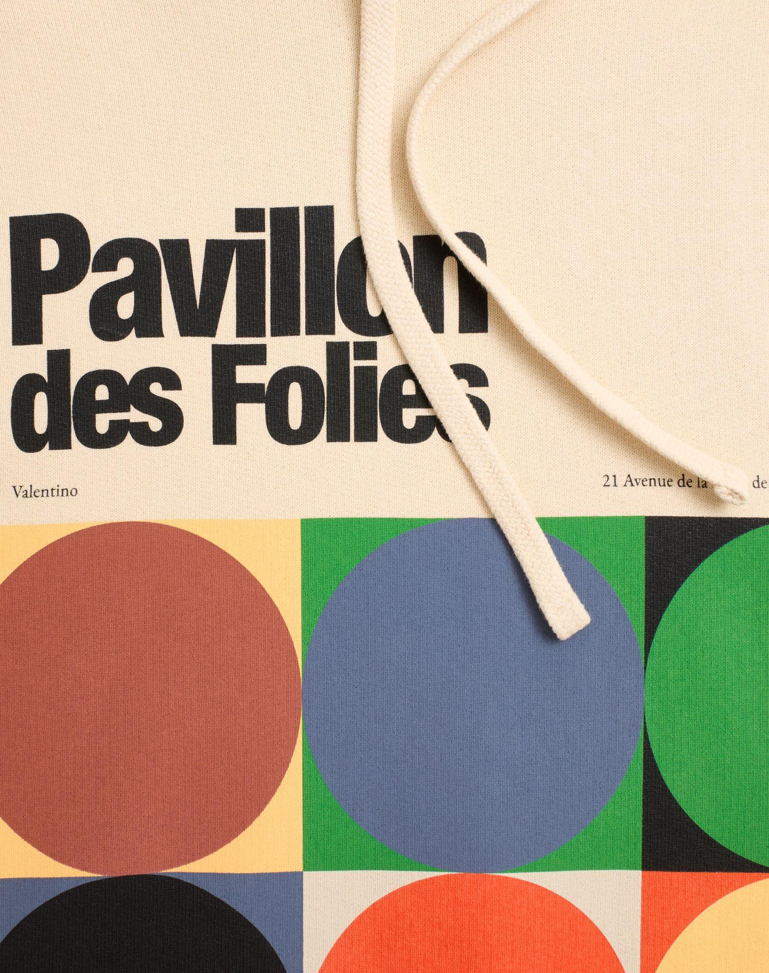 Cotton Hooded Sweatshirt With Pavillon Des Folies Print Product Image