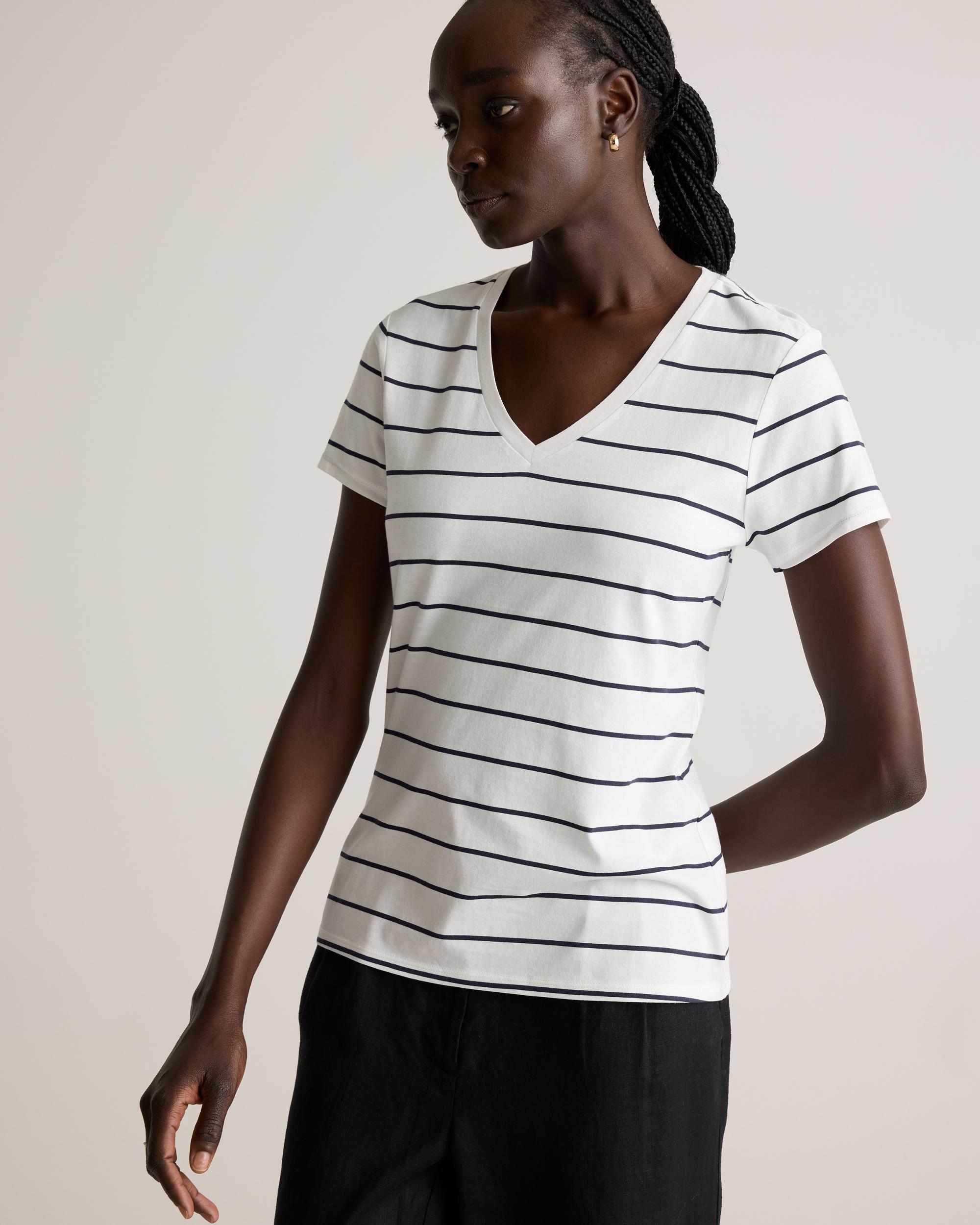 Quince | Women's Cotton Modal V-Neck T-Shirt Size XL, Cotton/Modal Product Image