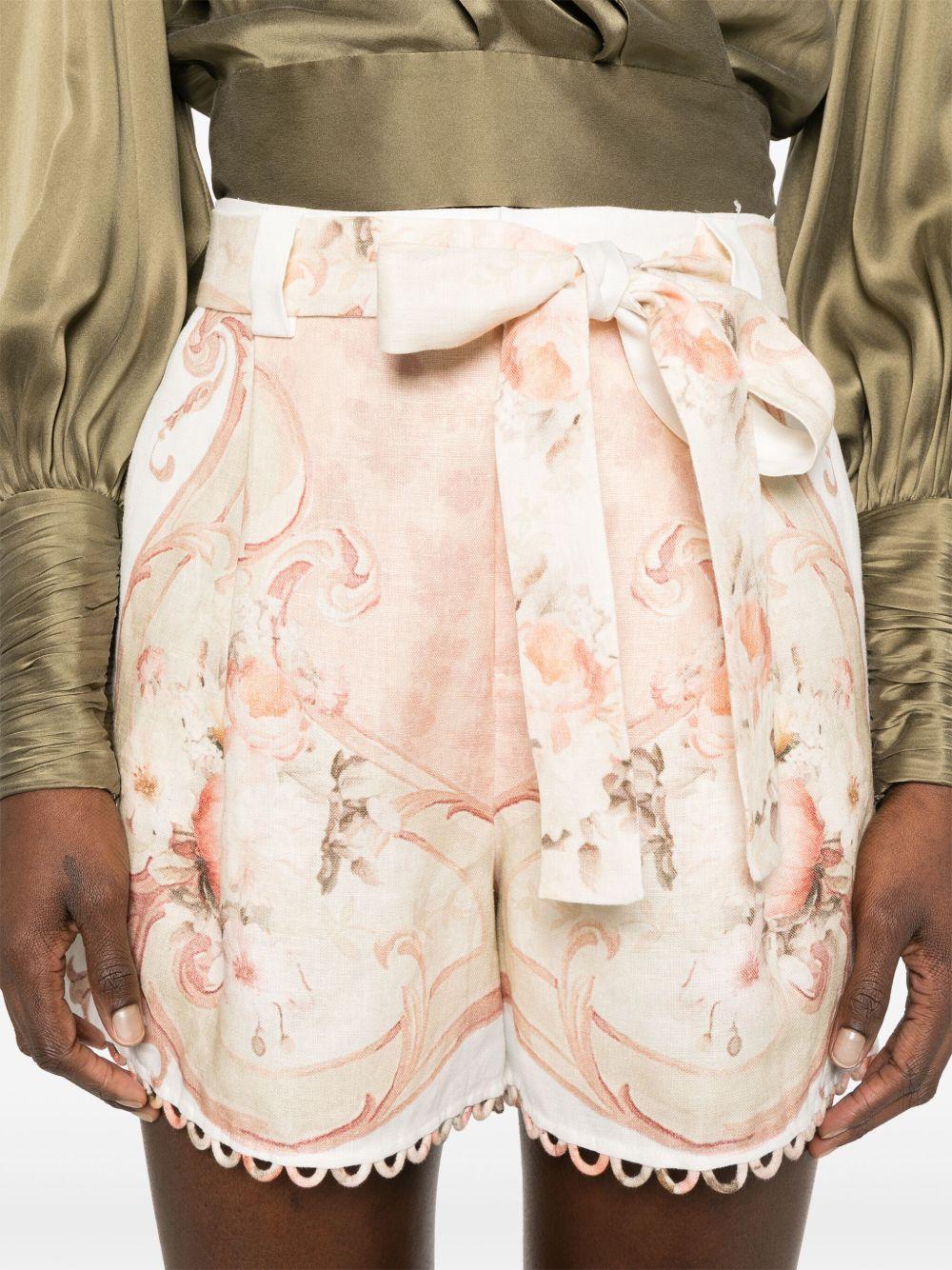 printed linen shorts Product Image