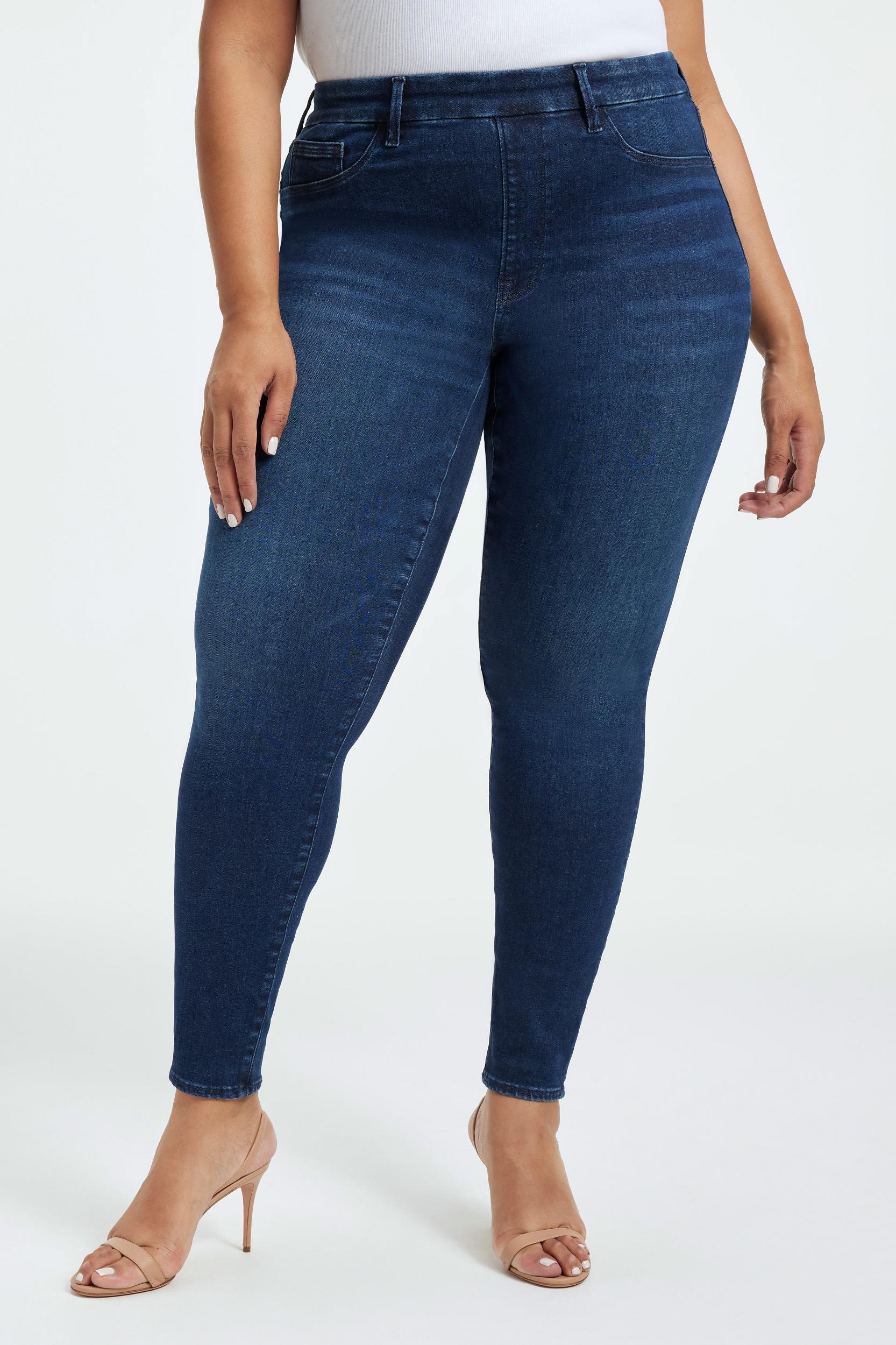 POWER STRETCH PULL-ON SKINNY JEANS | INDIGO491 Product Image