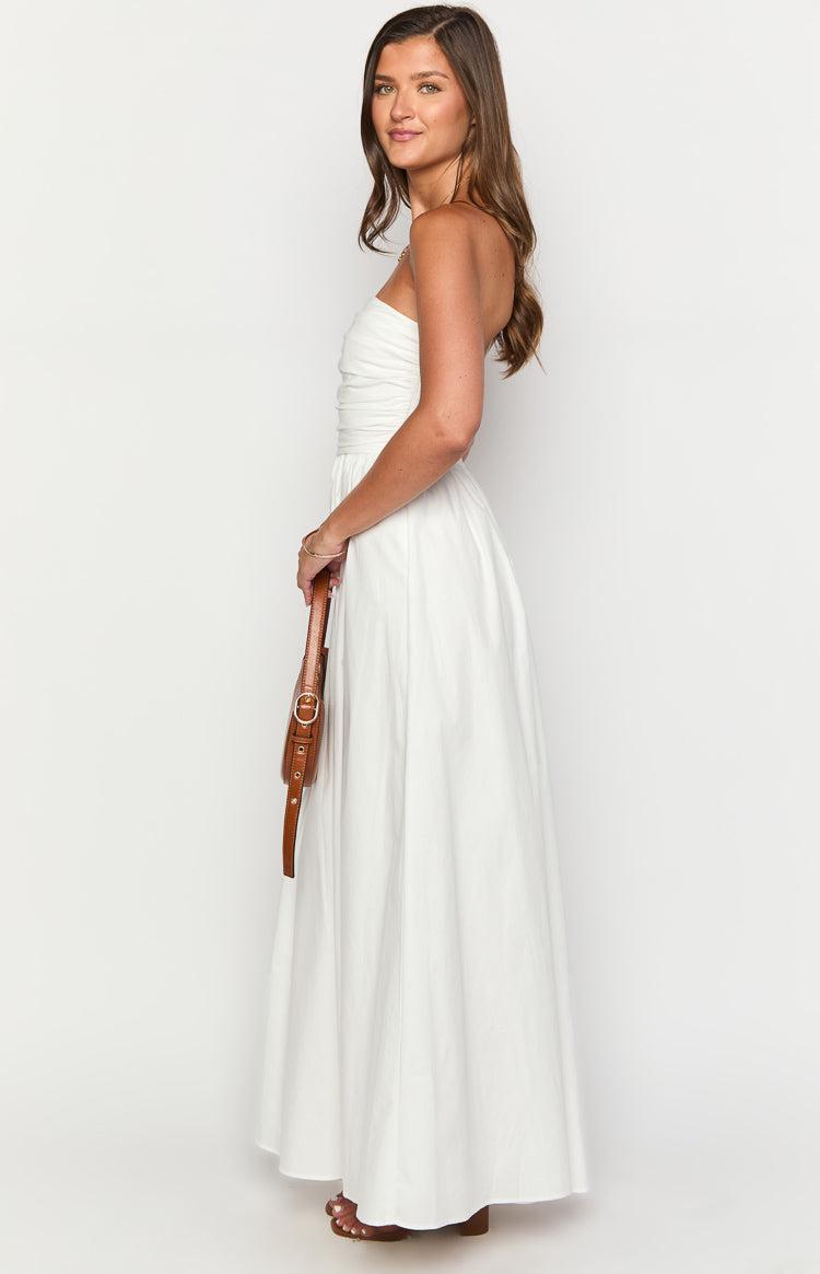Josianne White Strapless Maxi Dress Product Image