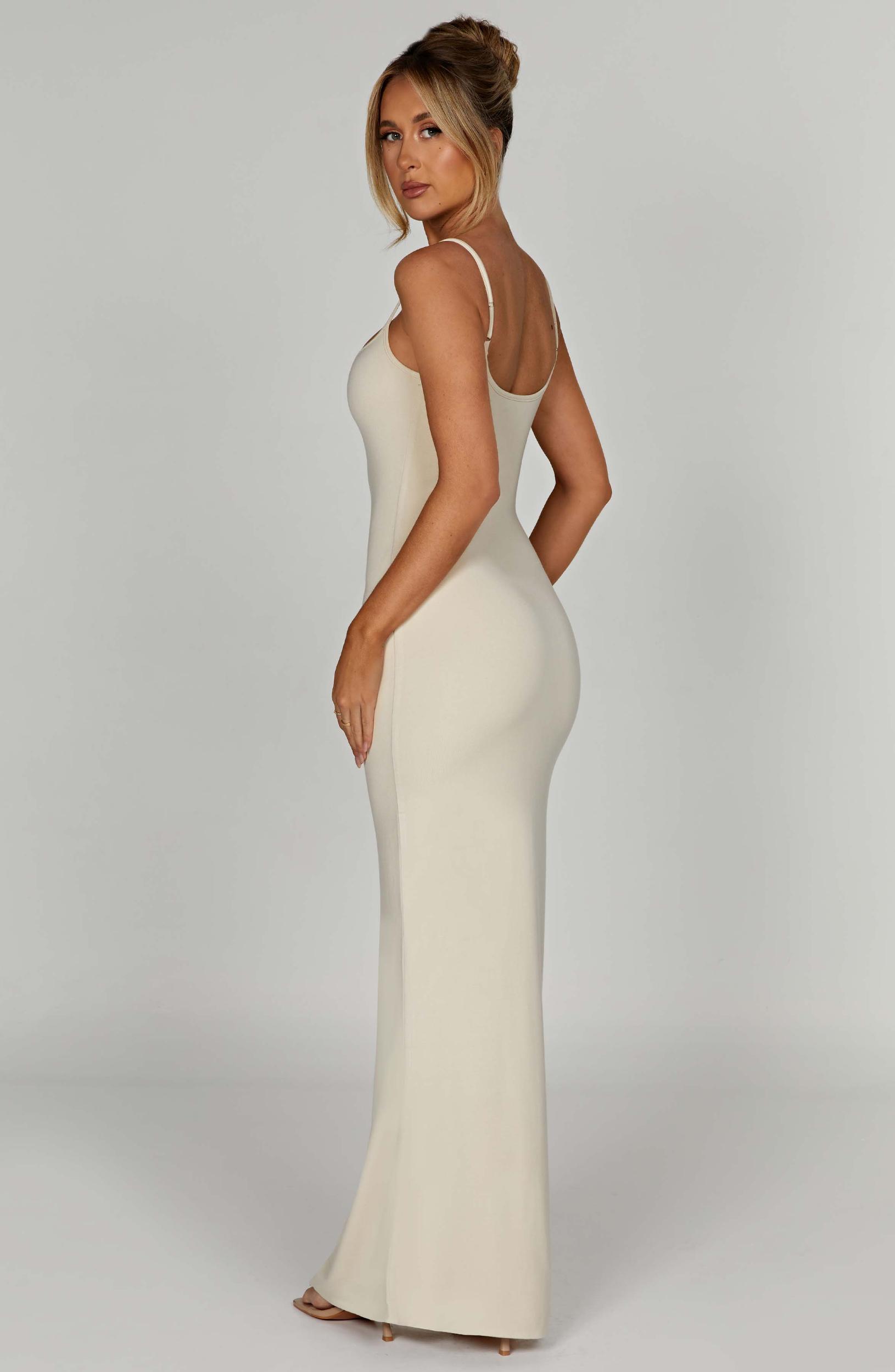 Saskia Maxi Dress - Cream Product Image