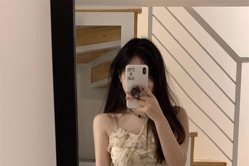 Spaghetti Strap Floral Mini A-Line Sundress Product Image