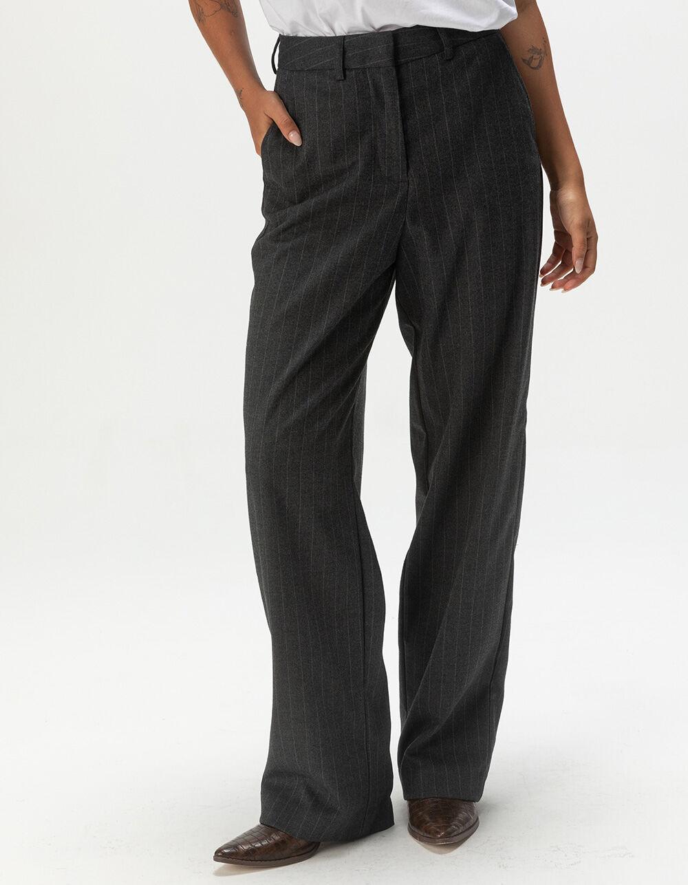 JJXX Mary High Waisted Womens Trouser Pants - DARK GRAY Product Image