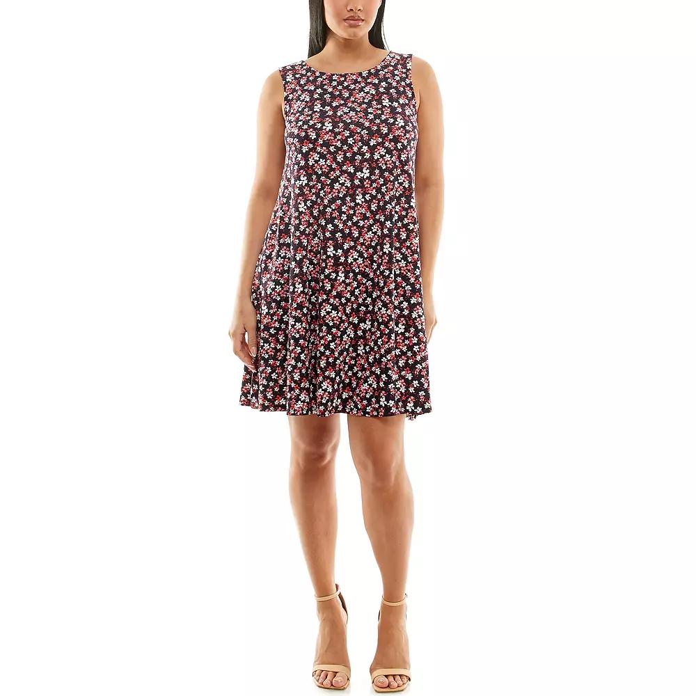 Women's Nina Leonard Floral Swing Dress,  Product Image