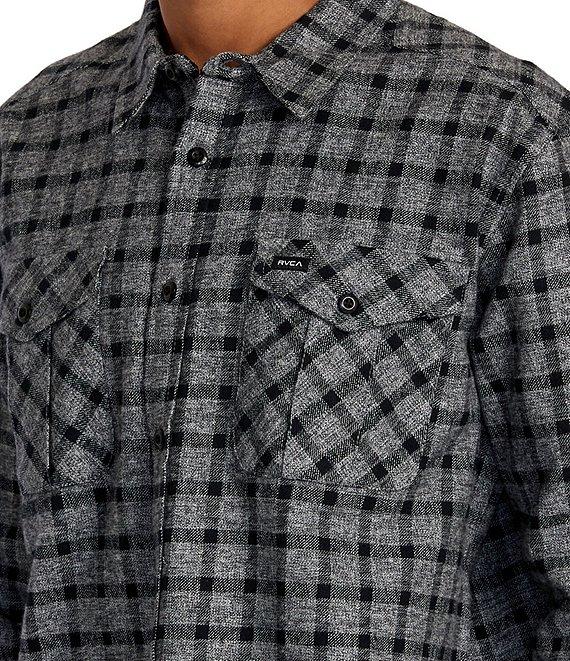 RVCA Hughes Long Sleeve Plaid Flannel Shirt Product Image