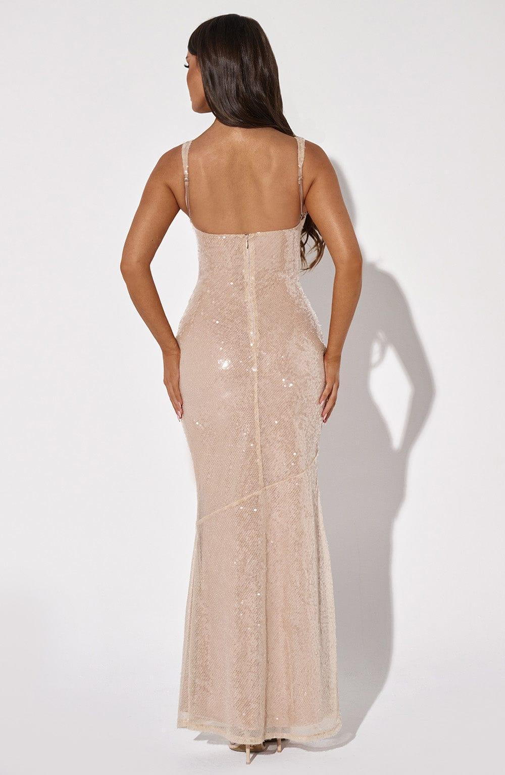 Corinne Maxi Dress - Nude Product Image