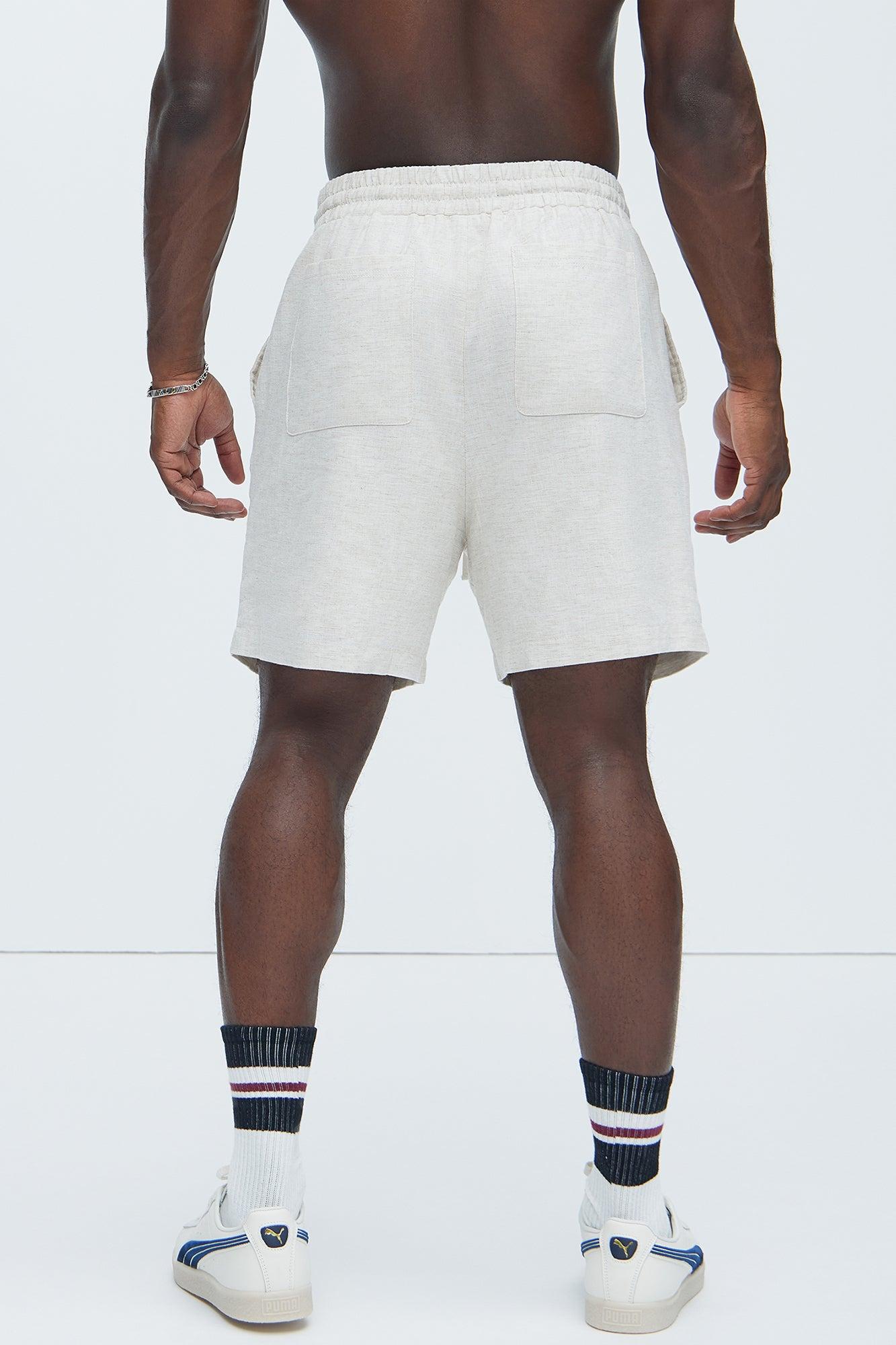 Bahamas Linen Shorts - Oatmeal Product Image