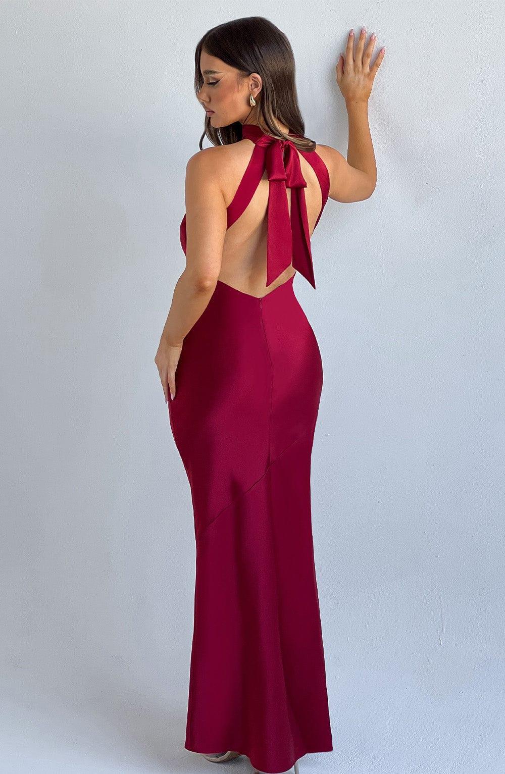 Etta Maxi Dress - Wine Product Image