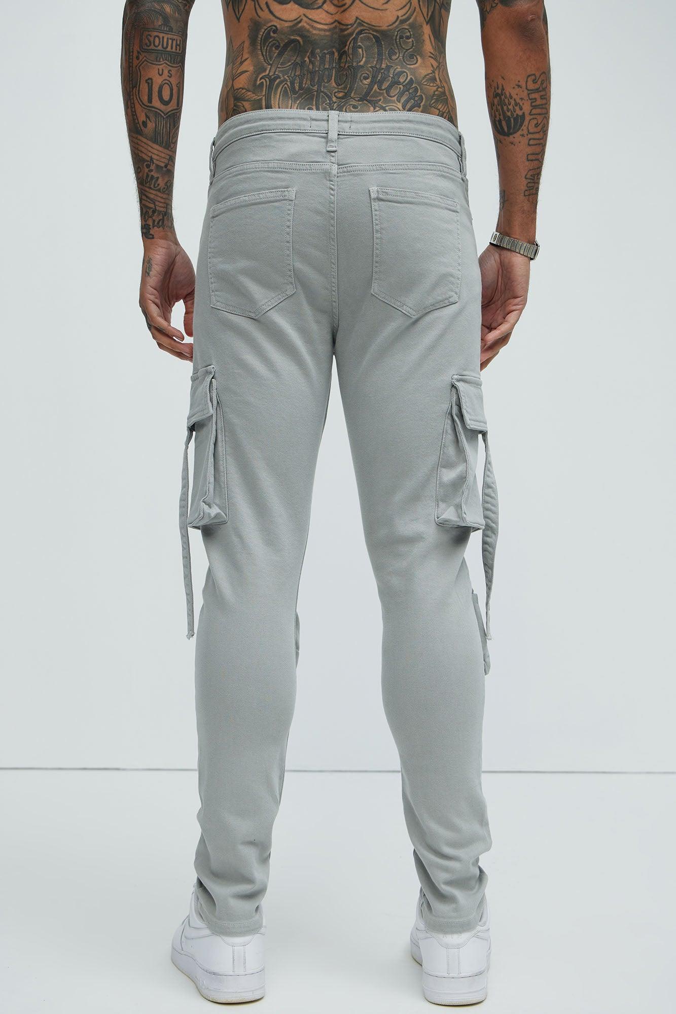 Bradford Skinny Cargo Pants - Grey Product Image