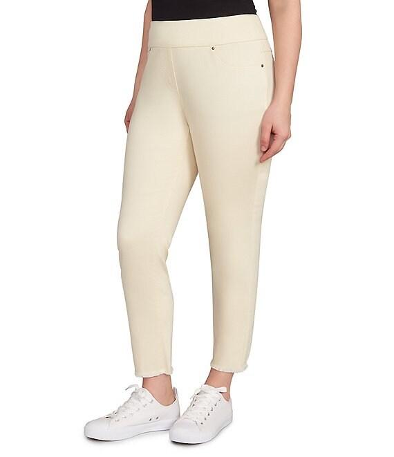 Ruby Rd. Tencel™ Lyocell Frayed Hem Pull-On Ankle Pants Product Image
