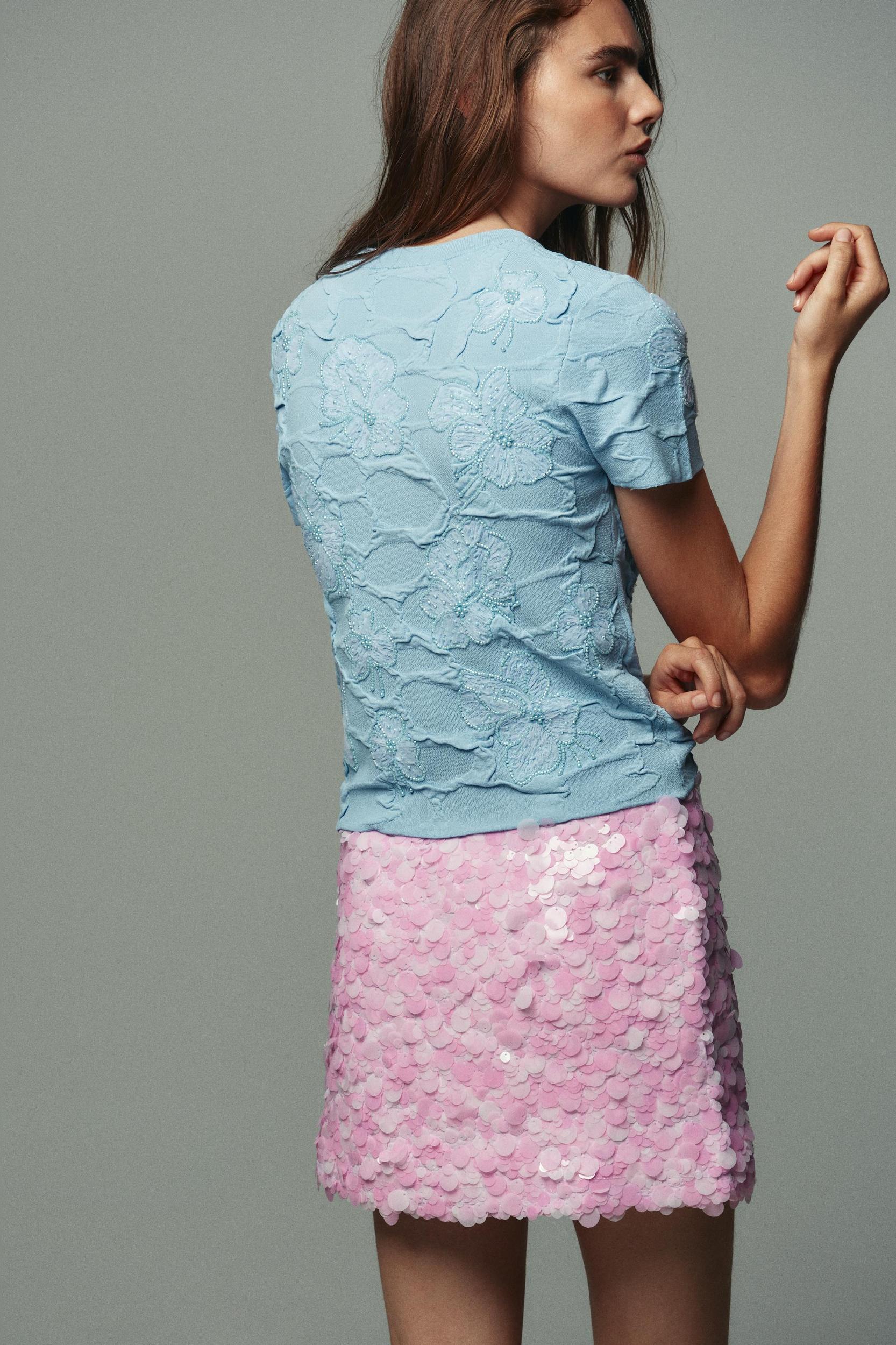 BEADED KNIT CARDIGAN Product Image