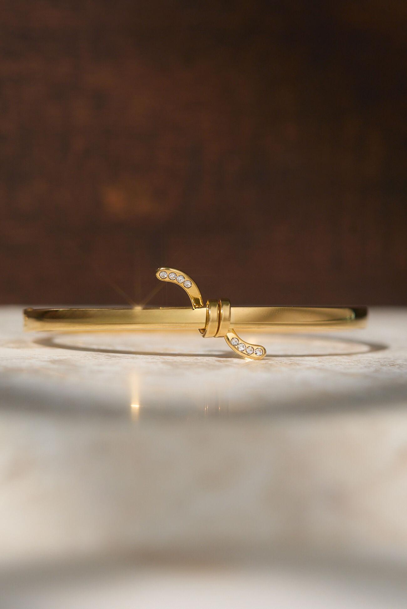 Stainless Steel Diamond Knot Bangle Set Product Image