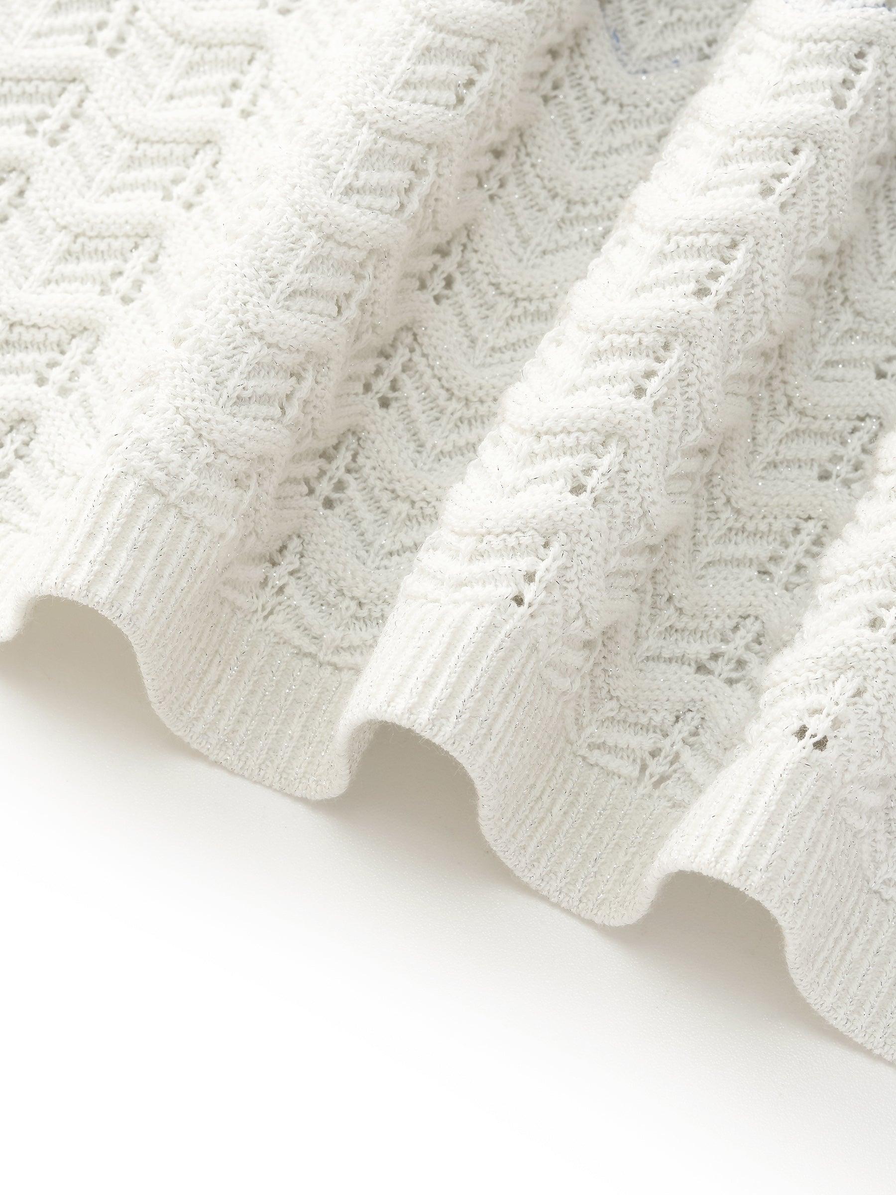 Blue And White Gradient Women Knit Midi Dress Product Image