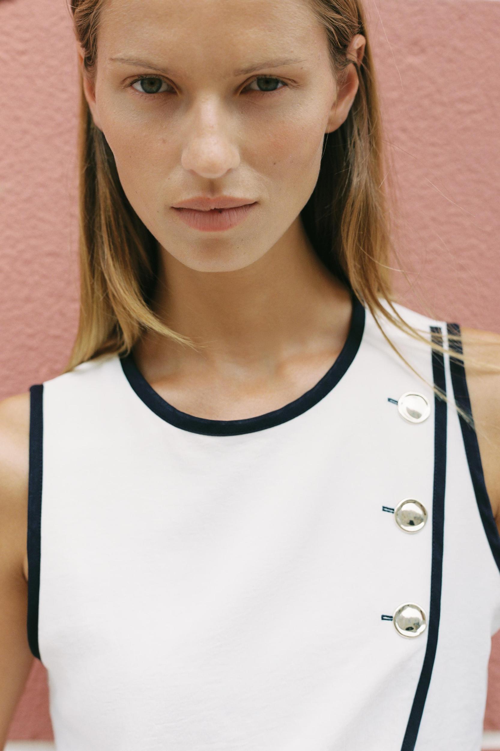 CONTRAST TRIM TOP Product Image